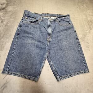 Levis 505 Shorts Mens 37 Blue Denim Regular Fit Jean 5 Pocket Zip Fly Casual